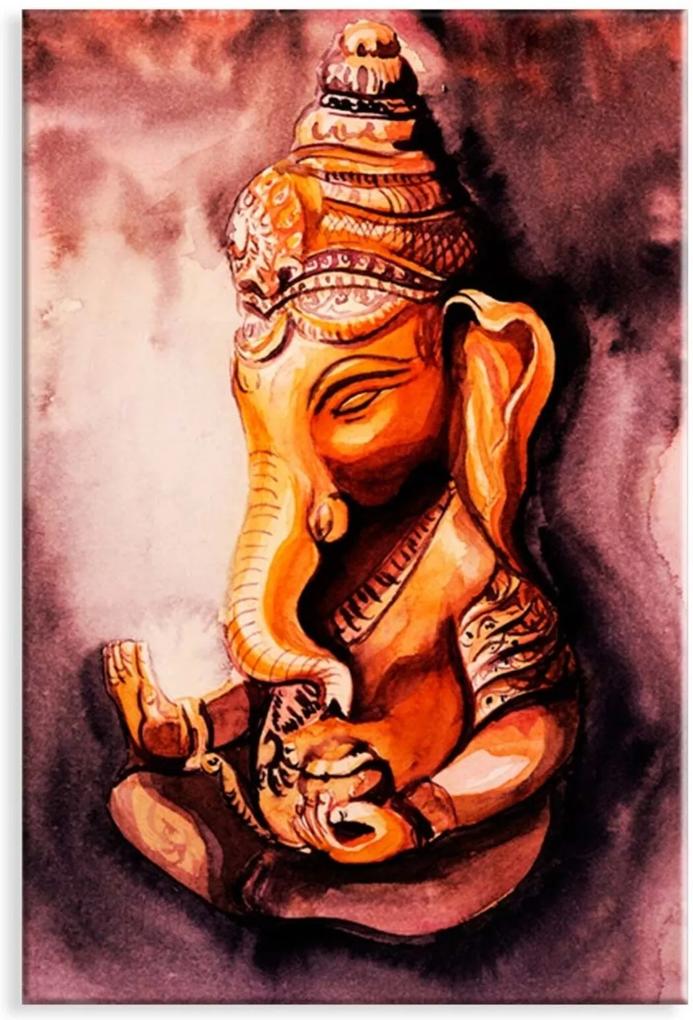 Tela Love Decor Decorativa Ganesha Laranja