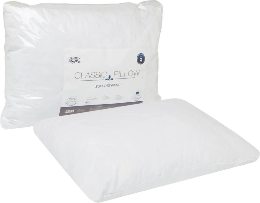 Travesseiro Duoflex Espuma Flocos Classic Pillow Branco