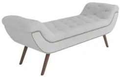 Puff Recamier Calçadeira 160cm Pés Palito Madeira Venêto Z37 Boucle Br