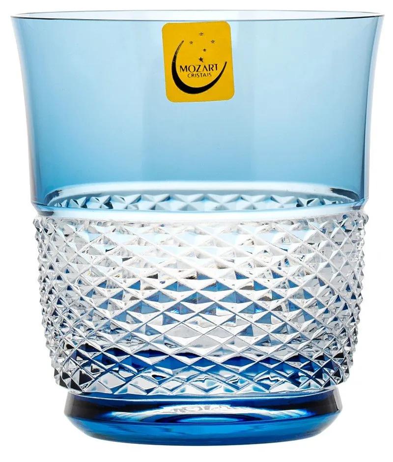 Copo de Cristal Lapidado p/ Whisky - Azul Claro - 50  Azul Claro - 50