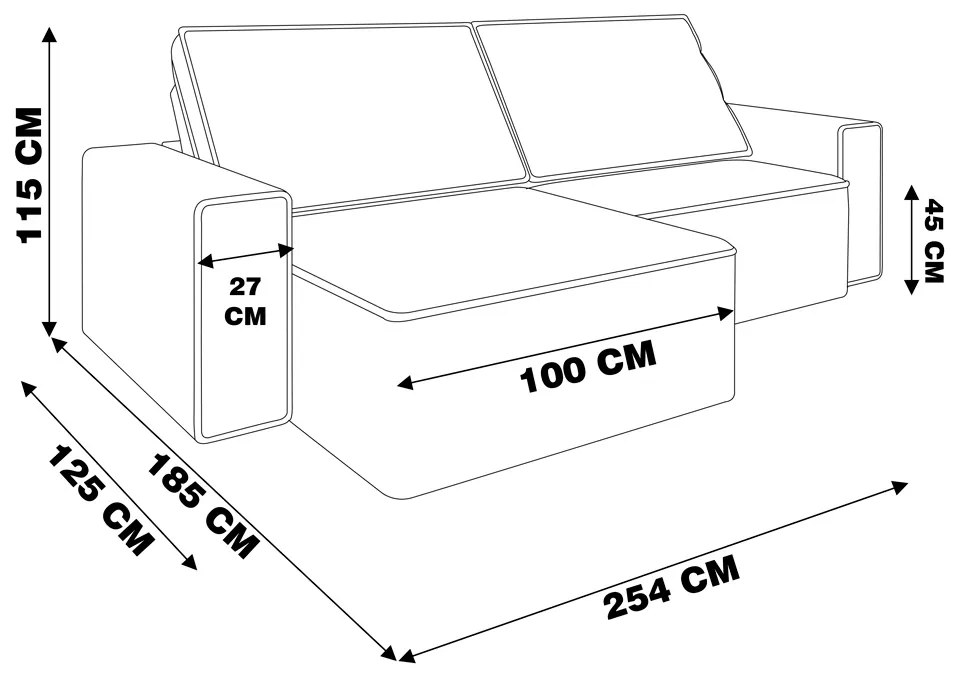 Sofá Retrátil com USB 254cm Elliot Suede Cinza G52 - Gran Belo