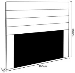 Cabeceira Cama Box Casal Queen 160cm Rubi W01 Linho Cinza Escuro - Mpo