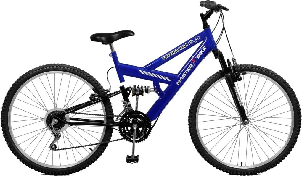 Bicicleta Master Bike Aro 26 masculina Kanguru Style 21 marchas Azul