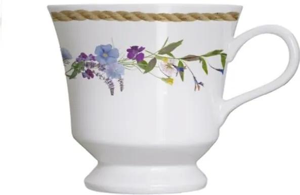 Jogo De 6 Xícaras De Chá De Porcelana Floral Chic