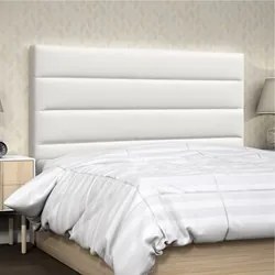 Cabeceira Casal 140cm Greta Sintético Branco - Mpozenato