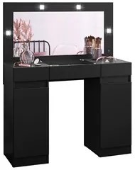 Penteadeira Camarim Com Espelho e LED 3 Gavetas Studio Beauty A02 Pret