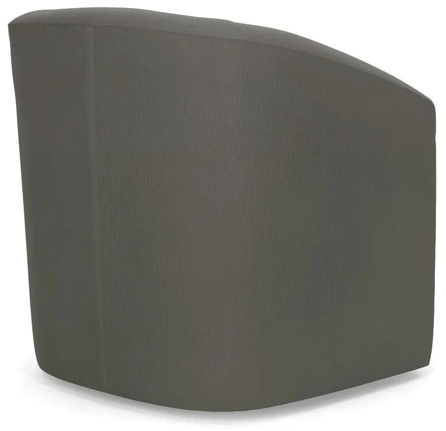 Poltrona Decorativa Base Giratória Stella Max Suede Grafite D03 - D'Rossi