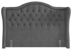 Cabeceira Cama Box Casal Queen 160cm Antibes Z37 Linho Cinza - Mpozena