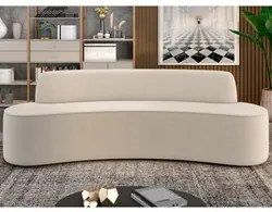 Sofá 4 Lugares para Sala de Estar Living 260cm Koane D06 Veludo Creme