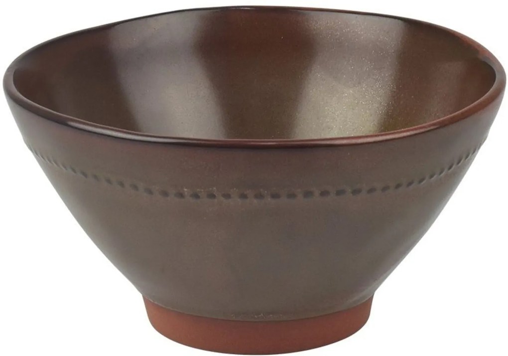 Bowl Rústico Marrom Tigela Em Cerâmica
