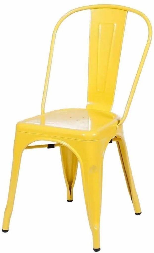 Cadeira Tolix Xavier Pauchard em Aço Amarela