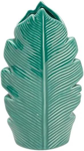 Vaso De Porcelana Helicônia Verde 9x5x16,5cm 26877 Prestige
