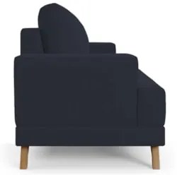 Sofá 2 Lugares 160cm Living Pés Curvos Santi D05 Suede Azul - Mpozenat