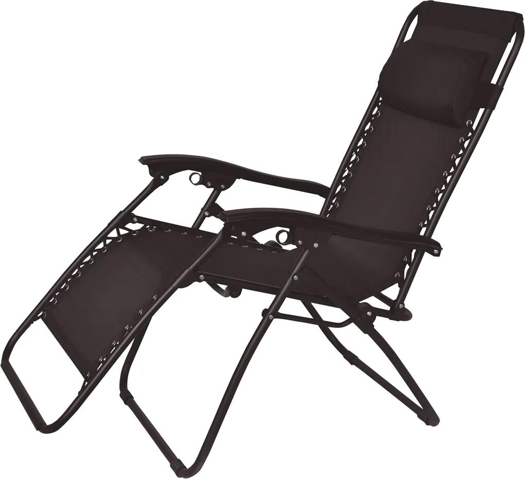 Cadeira Reclinável Trançada Preta 9147 Mor