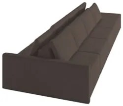 Sofá Ilha Modular com Puff para Sala Living 432cm Georgia Z08 Veludo M