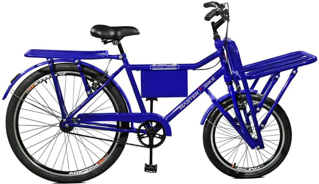 Bicicleta Aro 26\" F/ Super Cargo Azul