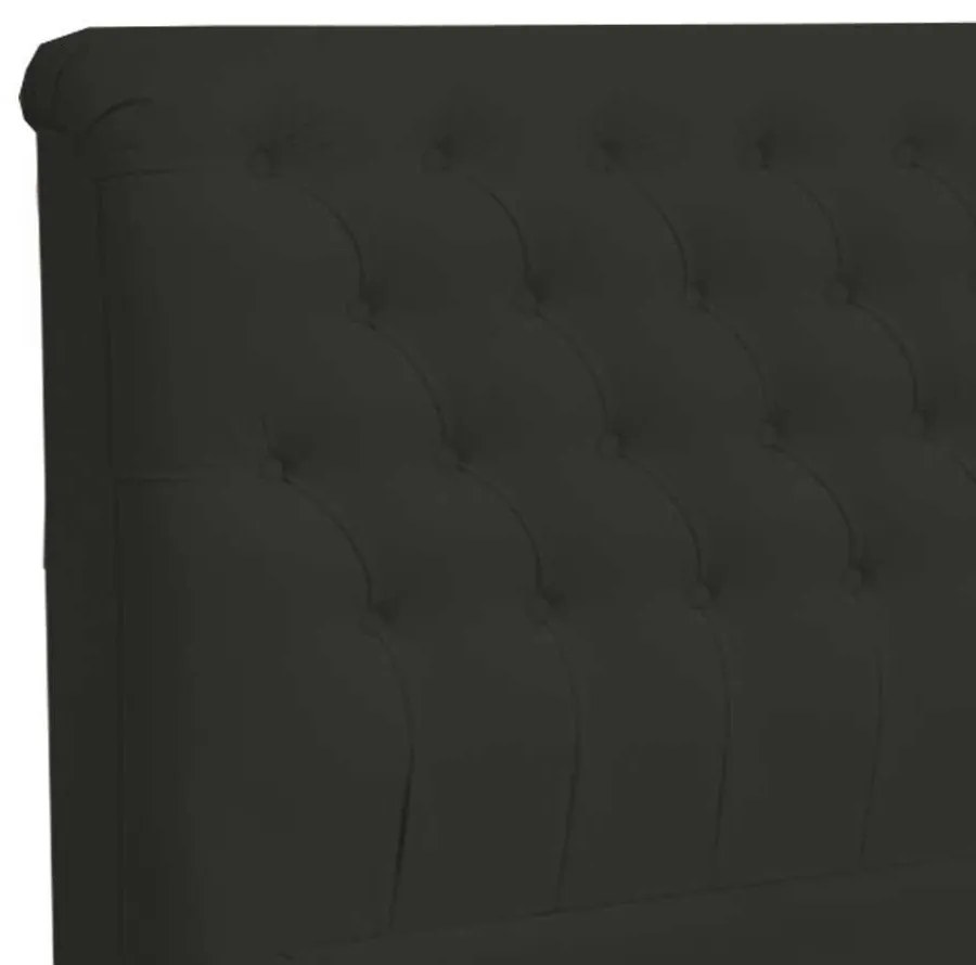 Cabeceira Paris Cama Box Solteiro 100 cm Corino Preto D'Rossi