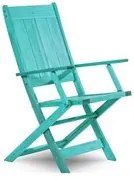 Cadeira Dobrável com Braços Acqualung Stain Azul - Mão & Formão