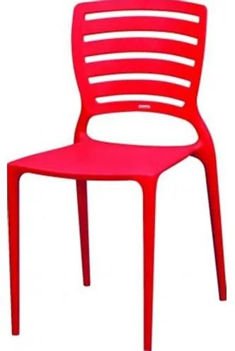 Cadeira Sofia vazado Horizontal Polipropileno Vermelho 11069 Sun House