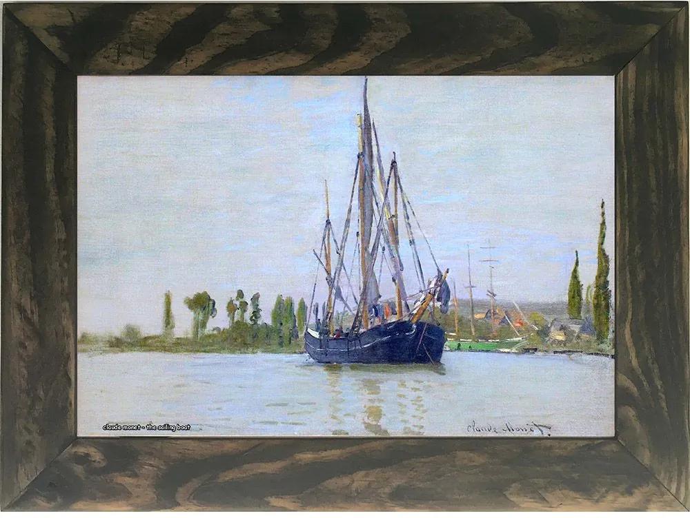 Quadro Decorativo A4 The Sailing Boat - Claude Monet Cosi Dimora
