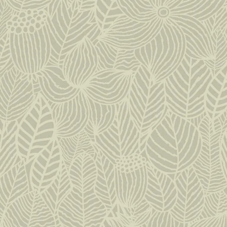 Papel de Parede Floral Verde e Marrom