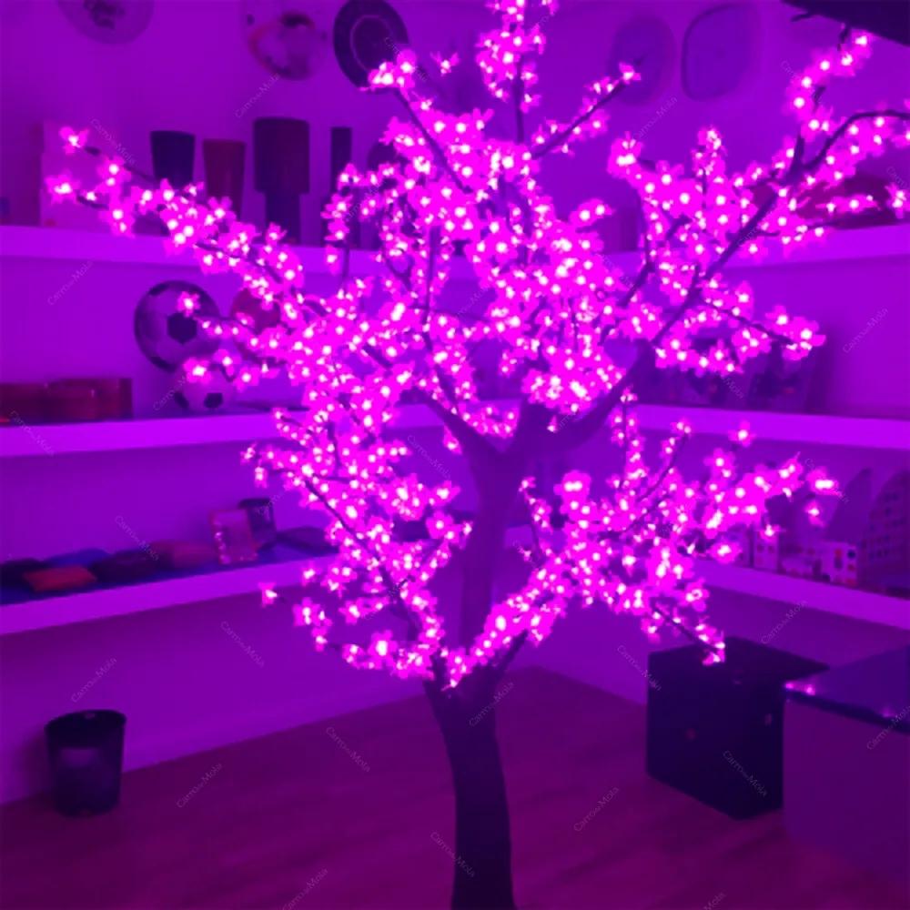 Árvore Decorativa com Luzes de Led Rosas - 200x100 cm