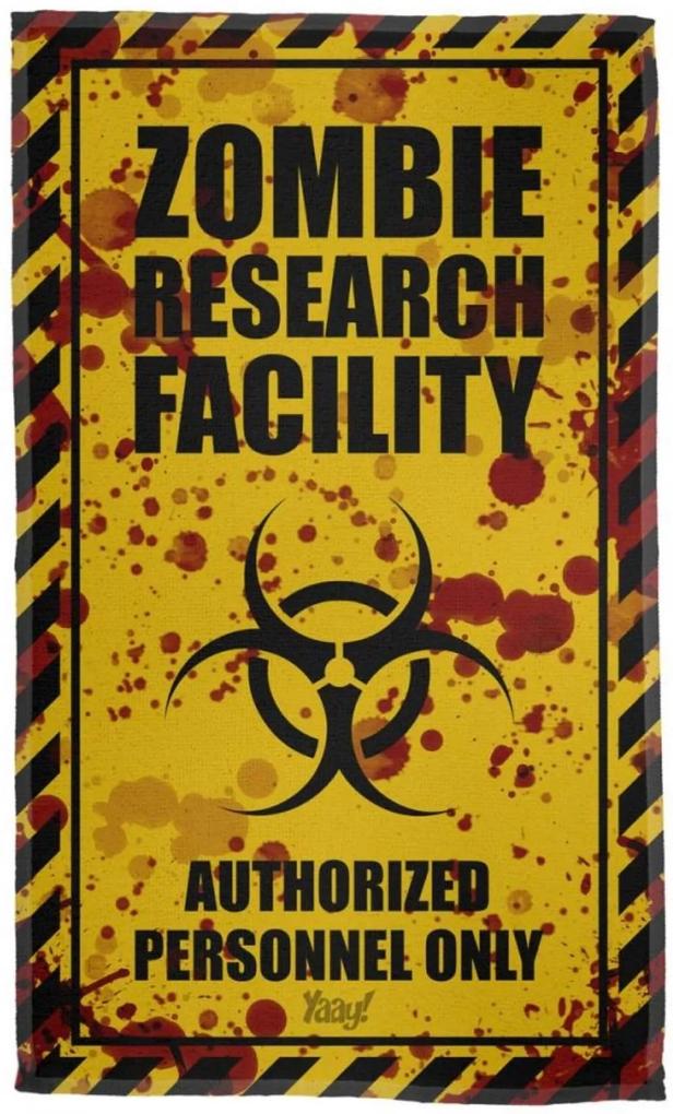 Pano De Prato Yaay Zombie Research Facility Amarelo