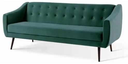 Sofa Cama Mister Veludo Verde Base Preta 210cm - 58300 Sun House