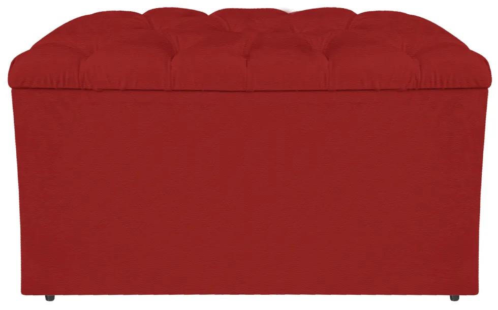 Calçadeira Estofada Liverpool 90 cm Solteiro Corano Vermelho - ADJ Decor