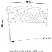 Cabeceira Casal Cama Box 140cm Oregon I02 Bouclê Cinza - Mpozenato