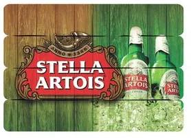 Placa Decorativa em MDF Ripado Cerveja Stella Artois