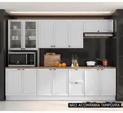 Armário de Cozinha Modulado 5 Peças Sem Tampo CJ2 Duna P09 Branco - Mp