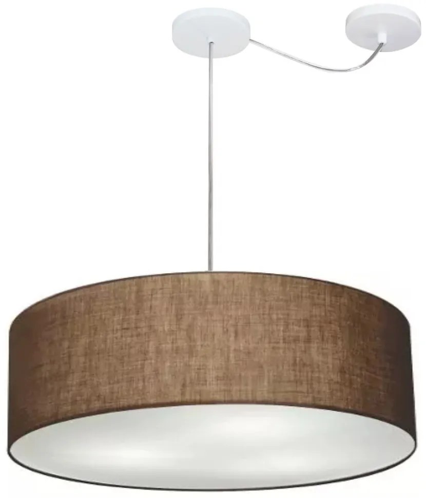 Lustre Pendente Cilíndrico Com Desvio Café MJ-4259 Para Mesa de Jantar e Estar