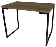 Mesa de Escritório Estilo Industrial 120cm Porto M24 Castanho - Mpozen