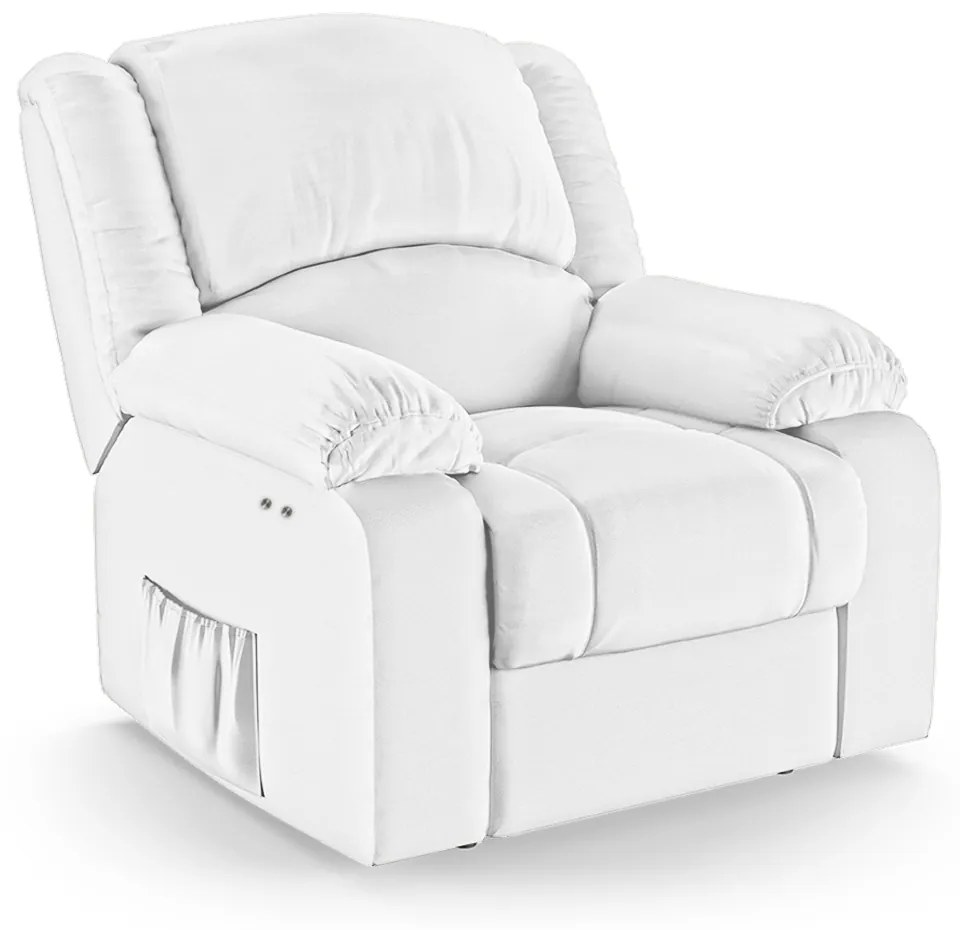 Poltrona do Papai Reclinável Melim Power Touch Sintético PU FH1 - D'Rossi - Branco