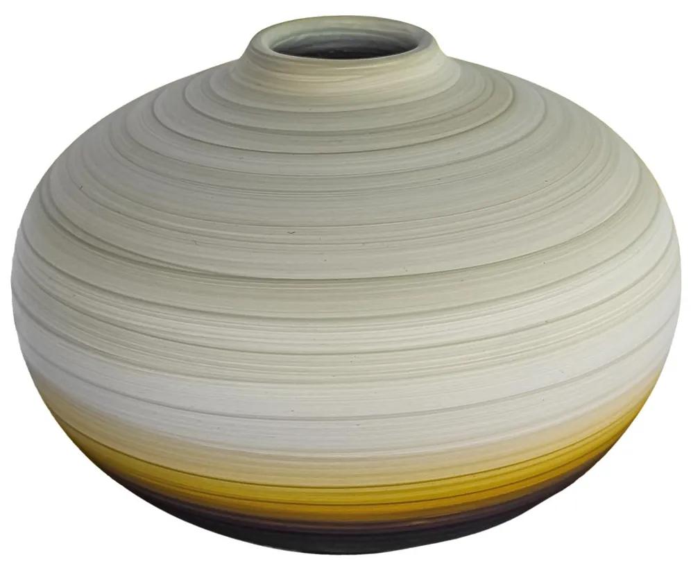 Vaso Bojudo decorativo de cerâmica 16x16x16 - Salar Fosco  Kleiner