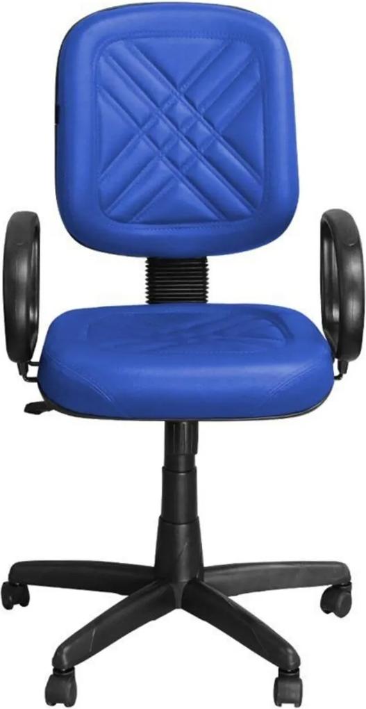 Cadeira Pethiflex PD-01GPBP Giratória Couro Azul