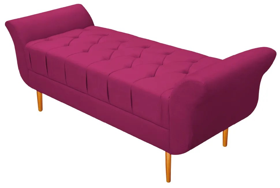 Recamier Estofado Ari 140 cm Casal Suede Pink - ADJ Decor