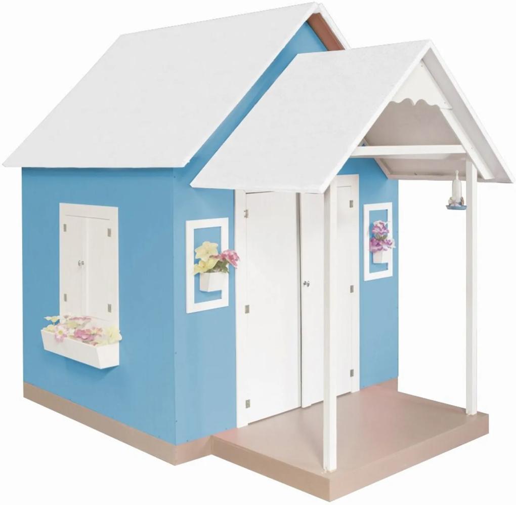 Casinha de Brinquedo com Telhado Branco/Azul - Criança Feliz
