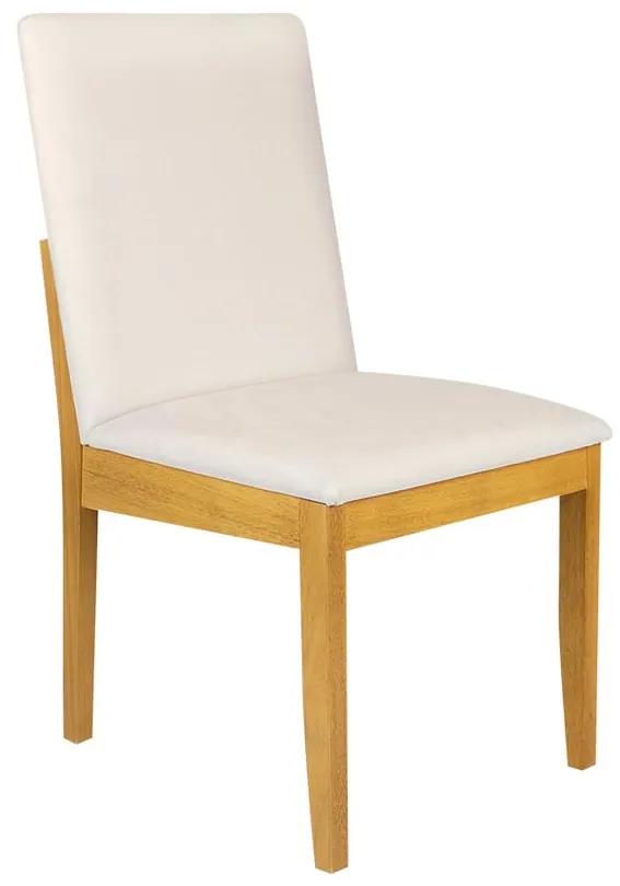 Cadeira de Jantar Hannah Aveludado Bege Light - Wood Prime MF 38474
