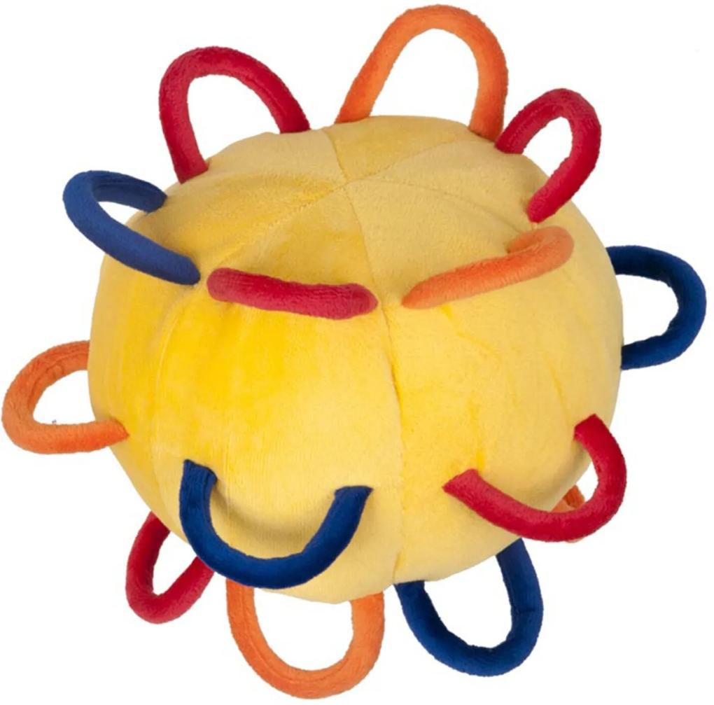 Bola Interativa CAS Brinquedos Alcinha - Antialérgico - Colorido - 19 cm - Amarelo