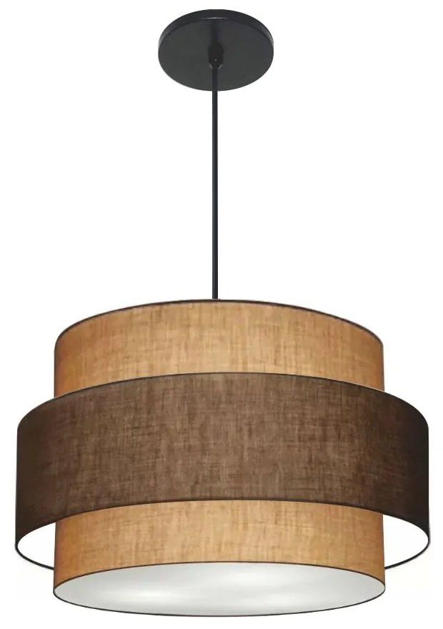 Lustre Para Sala de Jantar Vivare Md-4395 Cúpula em Tecido 55cm