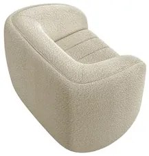 Kit 2 Poltronas Decorativa para Sala 112cm Meris M22 Bouclê Bege - Mpo