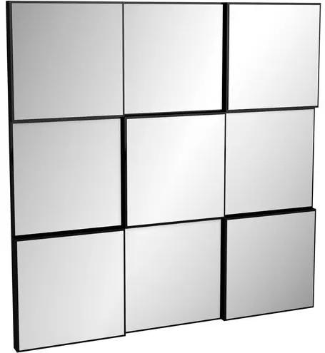 Quadro Espelho Block Pequeno 75cm (LARG) cor Preto Brilho - 52877 Sun House
