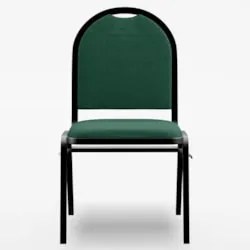 Kit 2 Cadeiras Hoteleiras Auditório Empilhável Linho Z33 Verde - Mpoze