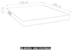 Colchão Casal Light Bordado Espuma D33 Selada 138x188x14cm   - Ortobom