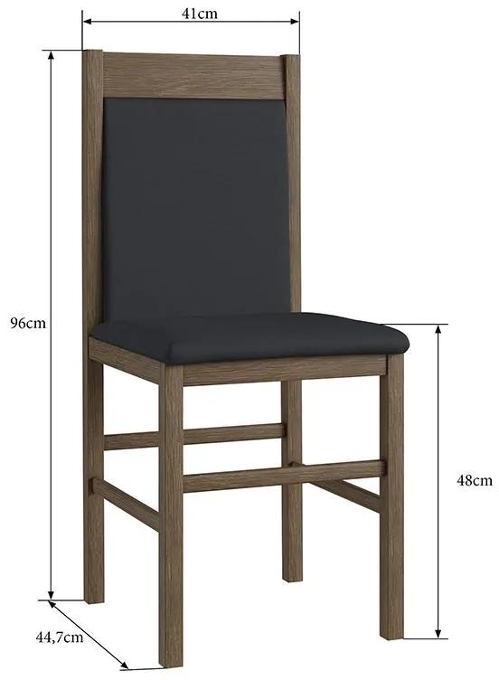 Conjunto 2 Cadeiras Madeira Tecido Corino 600 - Ameixa Negra