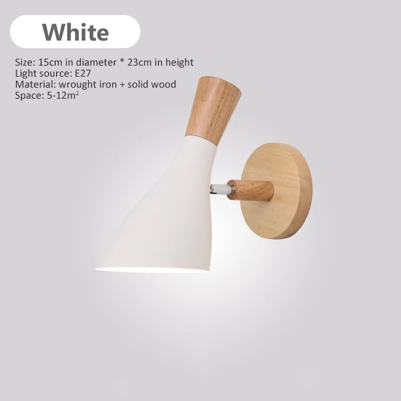 Arandela Luminária de parede phyvali nórdica, iluminação criativa macaron sólido para quarto e sala de estar, e27, led modren - A - Branco frio