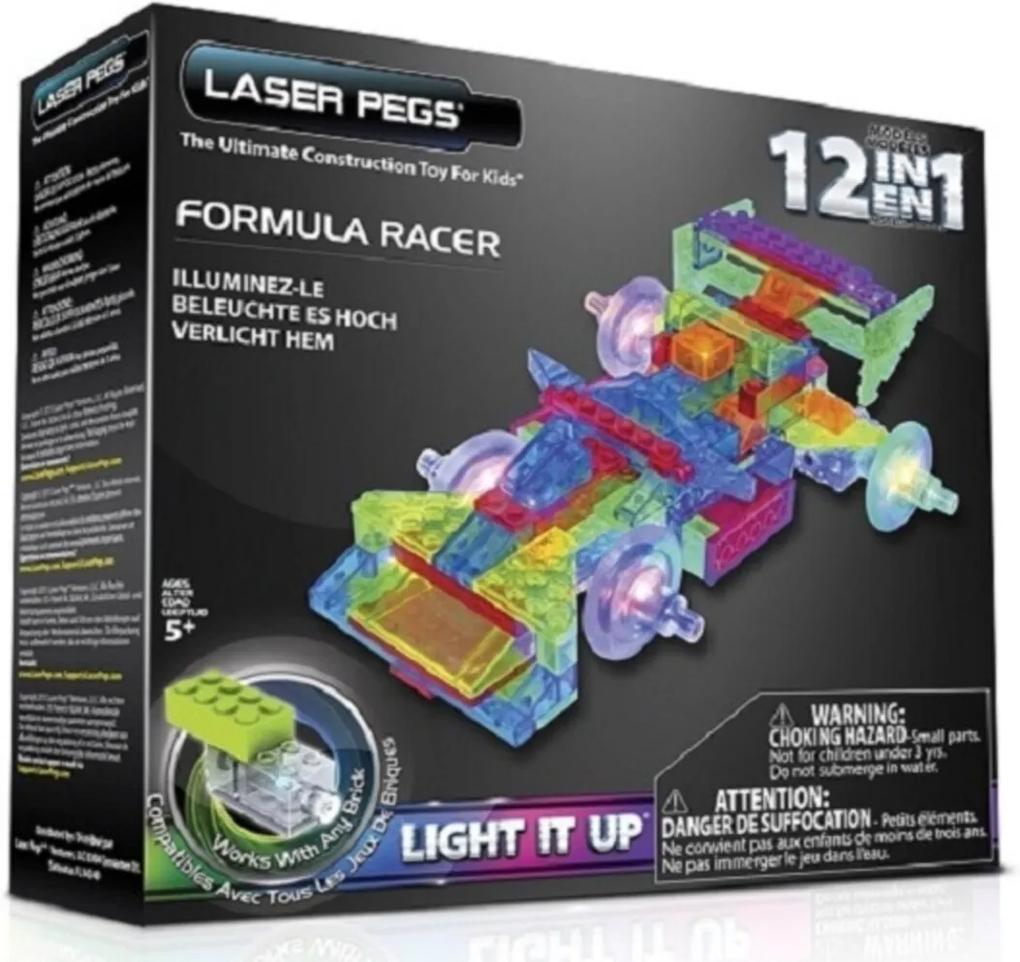 Blocos de Montar Laser Pegs Formula 1 12 em 1 Azul