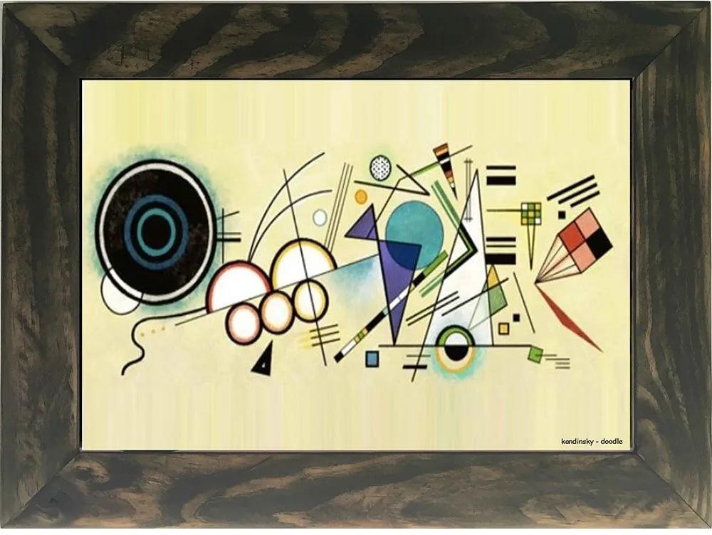 Quadro Decorativo A4 Doodle - Kandinsky Cosi Dimora